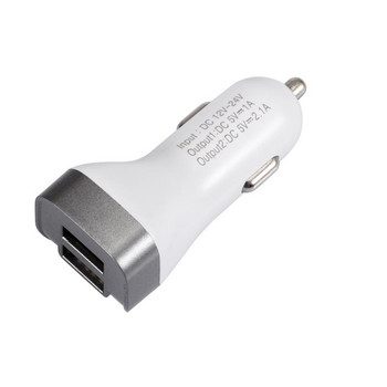 Mini Dual USB 12V зарядно за кола 2.1A бързо зареждане 2 порта USB телефон Бързо зарядно устройство за кола USB адаптер за гнездо