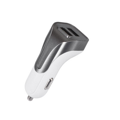 Mini Dual USB 12V automašīnas lādētājs 2.1A ātrās uzlādes 2 portu USB tālruņa ātrā lādētāja automašīnas USB ligzdas adapteris