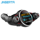 JINSERTA Ασύρματο Bluetooth Αυτοκίνητο MP3 Player Πομπός FM AUX Δέκτης ήχου TF USB flash player μουσικής Διπλός φορτιστής USB