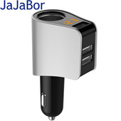 Φορτιστής αυτοκινήτου JaJaBor 3 θύρες USB γρήγορης φόρτισης Ψηφιακή οθόνη ανίχνευσης τάσης Υποδοχή αναπτήρα 80W Προσαρμογέας υψηλής ισχύος
