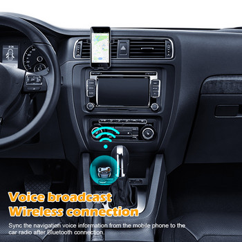 Πομπός FM Συμβατό με Bluetooth Ασύρματη συσκευή αναπαραγωγής MP3 αυτοκινήτου Διπλή USB QC3.0 Γρήγορη φόρτιση Είσοδος TF/USB Hands-free Τηλεφωνικό ραδιόφωνο αυτοκινήτου