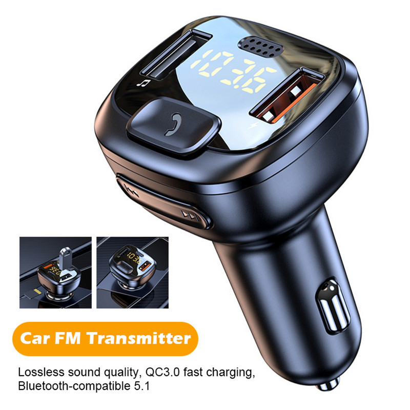 FM odašiljač Bluetooth-kompatibilan bežični auto MP3 player Dual USB QC3.0 brzo punjenje TF/USB ulaz Hands-free poziv auto radio