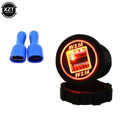 Priză universală pentru încărcător dublu USB Adaptor priză 4.2A Brichetă auto 12V Splitter pentru motocicletă Auto Camion ATV Barcă