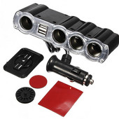 4 porturi în 1 de înaltă calitate potabil mai multe prize auto brichetă auto Splitter USB mufă adaptor încărcător