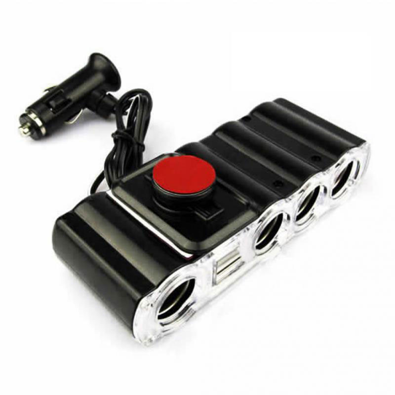 4 porturi în 1 de înaltă calitate potabil mai multe prize auto brichetă auto Splitter USB mufă adaptor încărcător