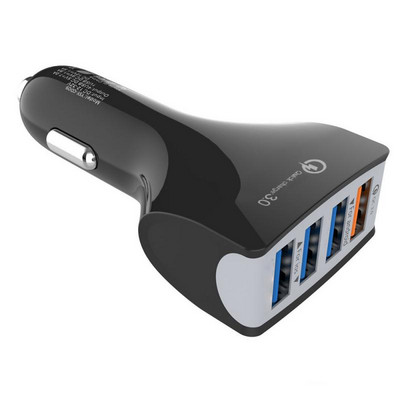 QC3.0 Punjač za automobil Dodatna oprema za automobil 4 porta Brzi punjač USB punjač za auto Automobilski USB adapter za utičnicu 12V 30W