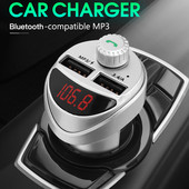 Autolaadija FM-saatja Bluetooth MP3-mängija Autoheli USB-autolaadija adapter TF-kaardi autokomplekt 3.4A kahekordne kiire telefonilaadija