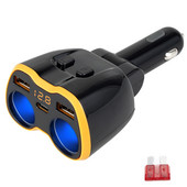 2 pistikupesaga auto sigaretisüütaja jagaja laadija 150 W 12 V/24 V kahe USB QC3.0 autolaadija adapter telefoni GPS-armatuurkaamera jaoks