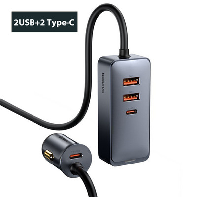 2023 Adaptor priză USB pentru mașină Baseus 120W Distribuitor pentru brichetă auto QC 3.0 PD 3.0 Încărcător auto USB PD 20W Încărcare rapidă pentru