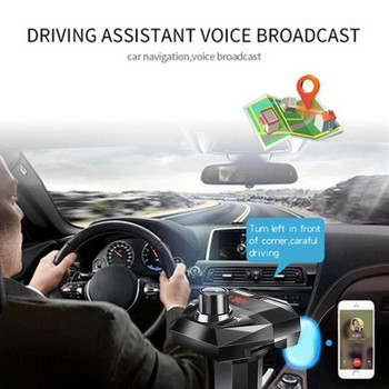 Автомобилен Bluetooth-съвместим 5.0 Mp3 плейър FM трансмитер Hands-Free аудио приемник Dual USB Fast Support TF/U диск