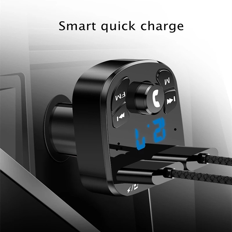 Car 5.0 FM Transmitter Ασύρματο δέκτη ήχου handsfree Αυτόματη συσκευή αναπαραγωγής MP3 USB Fast Charger Αξεσουάρ αυτοκινήτου συμβατό με Bluetooth