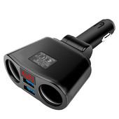 1 db 2 db kétcsöves szivargyújtó adapter csatlakozó 12-24 V 2Usb autós töltő 110 forgás személygépkocsikhoz, terepjárókhoz, terepjárókhoz