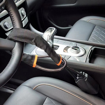Автомобилна ключалка против кражба Универсална ключалка за автомобилен волан Автомобилна четворна брава против кражба за автомобил SUV с 2 ключа Автомобилни аксесоари