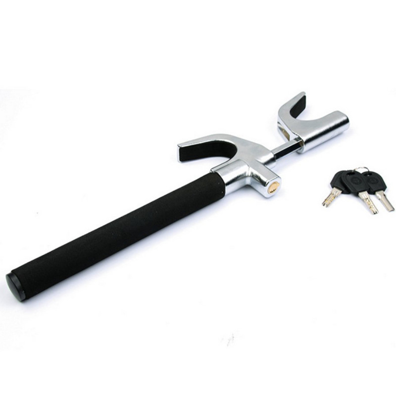 1 vnt universalus automobilio apsaugos nuo vagystės vairo užraktas, reguliuojamas aukšto saugumo reguliuojamas U formos nerūdijantis užraktas visureigio sunkvežimio automobilio apsaugos sistemai