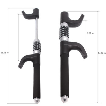 ALLREY Steering Wheel Lock Password Car Extendable Double Hook With 5 Digit Combination For Vehicle Car Truck Anti Theft Tool Инструмент за защита от кражби