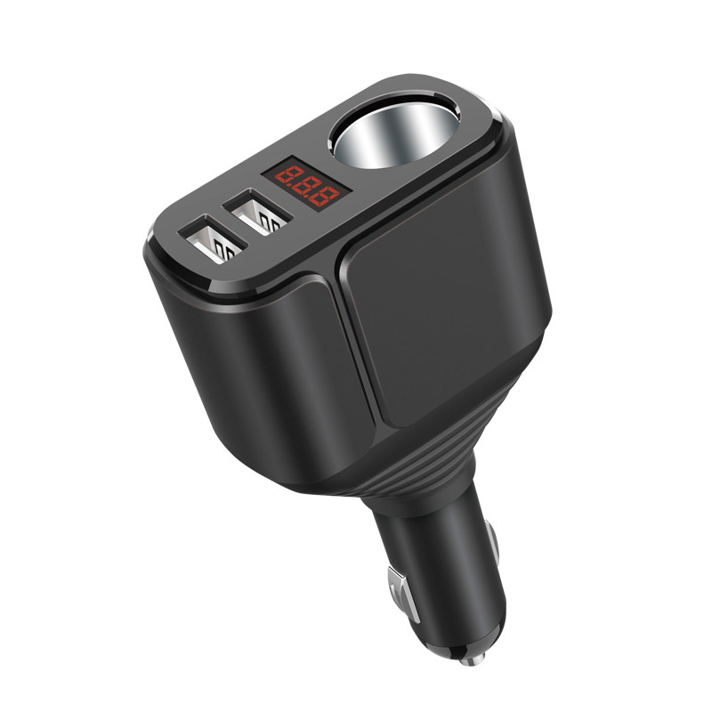 Licheers Multi-USB Car Charger Digital Display 3.4A Fast Car Charger Αναπτήρας τσιγάρων Προσαρμογέας φόρτισης διπλής θύρας USB