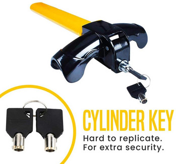 Универсална ключалка на волана Сигурност против кражба Тежкотоварни автомобили Джипове Ротационна стоманена ключалка на волана