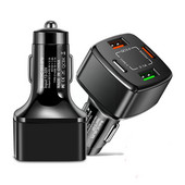 USB C Φορτιστής αυτοκινήτου 20W PD Προσαρμογέας κινητών τηλεφώνων γρήγορης φόρτισης για iPhone Samsung Xiaomi Huawei 4 θυρών USB φορτιστής αυτοκινήτου Quick C O7K9