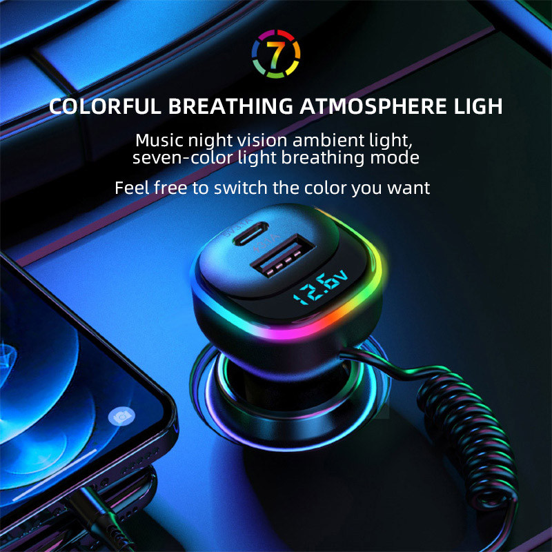 Încărcător auto JaJaBor Cablu de încărcare 3 în 1 40W Putere mare PD36W USB C 3.1A Adaptor de alimentare de încărcare rapidă pentru Android Iphone