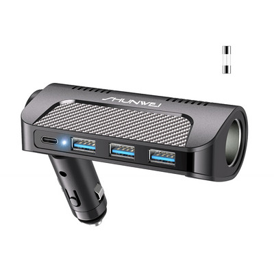 Încărcător de încărcare rapidă pentru mașină Brichetă pentru mașină cu trei prize Încărcător auto multifuncțional DC12-24v universal