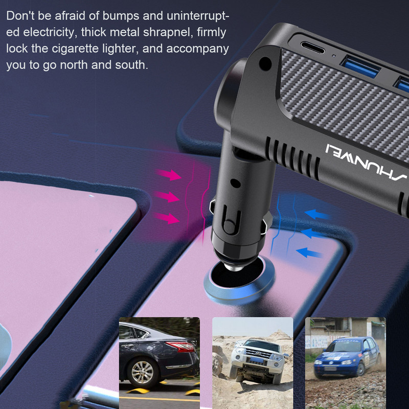 Încărcător de încărcare rapidă pentru mașină Brichetă pentru mașină cu trei prize Încărcător auto multifuncțional DC12-24v universal