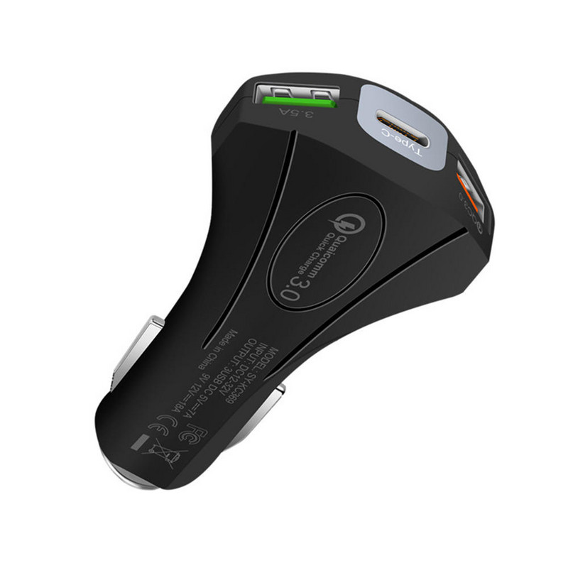 3.5A 3 USB QC3.0 Type C PD Φορτιστής αυτοκινήτου γρήγορης φόρτισης για iPhone 8Plus 11 Pro Huawei P30 Pro Mate 30 5G Mi9 9Pro