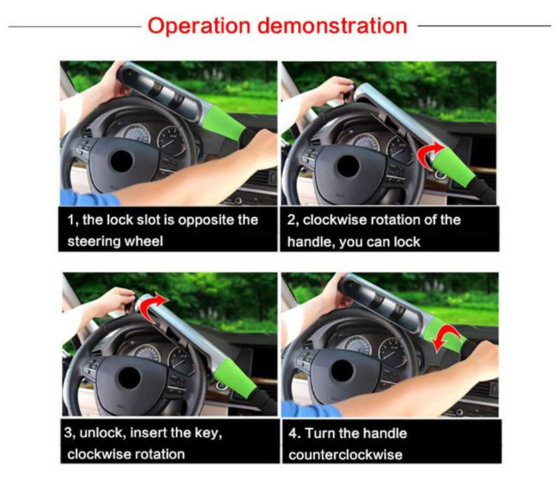 Automobil, vozilo, čelična bejzbol palica, brava za upravljač, zaštita od krađe, odgovara većini automobila kombija, čelična brava za upravljač,