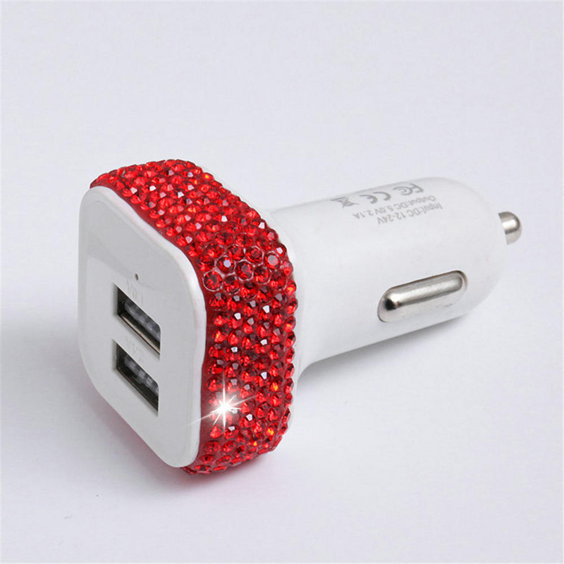 2,1A LED-valgusti kahe USB-kiirlaadimise USB-autolaadija adapter iPhone 11 Pro jaoks Huawei P30 Pro Mate 30 5G 9Pro K20 Pro K30