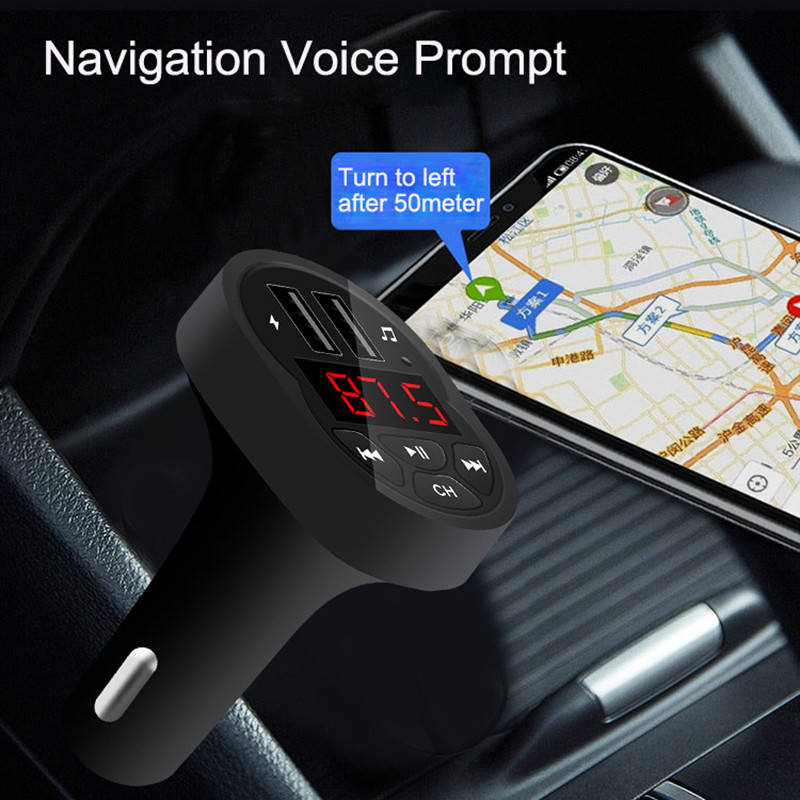 JINSERTA MP3 player za automobil TF 32G U Disk Reprodukcija glazbe 2 porta USB punjača Handsfree Bluetooth 5.0 FM modulator odašiljača