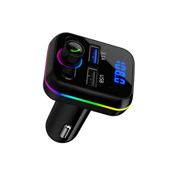 2022 Автомобилно Bluetooth-съвместимо 5.0 зарядно FM трансмитер USB U диск Fm трансмитер Бързо зарядно аудио MP3 музикален плейър Гореща разпродажба