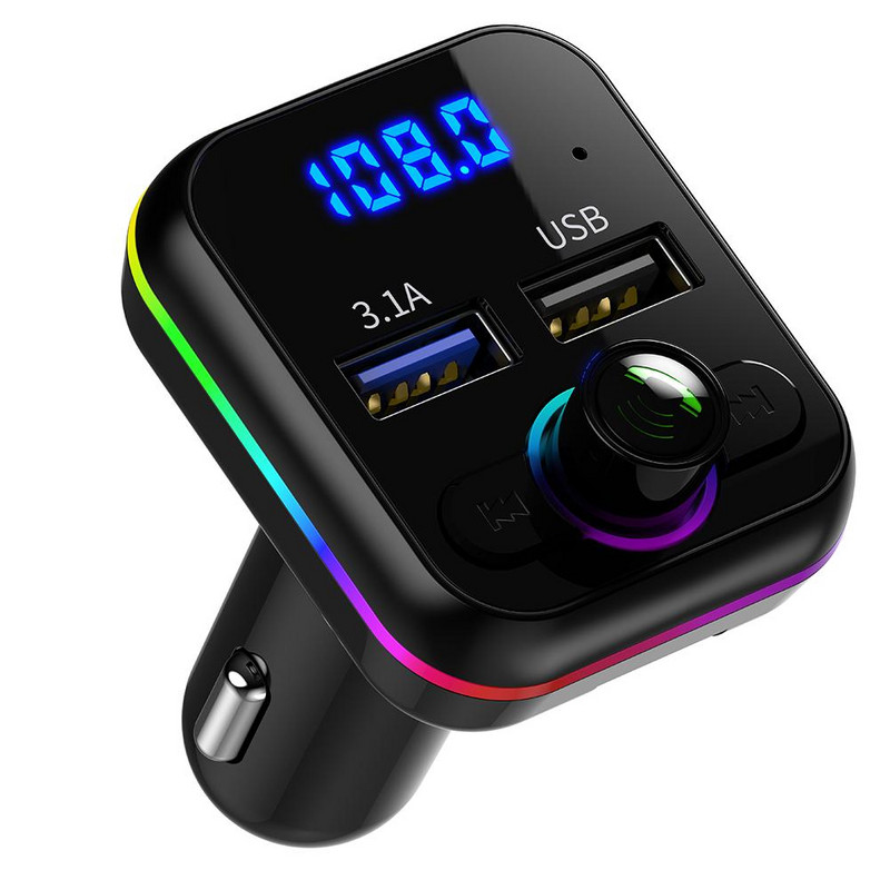 2022 Încărcător 5.0 compatibil Bluetooth pentru mașină Transmițător FM USB U Disk Transmițător FM Încărcător rapid Audio MP3 Music Player Vânzare caldă