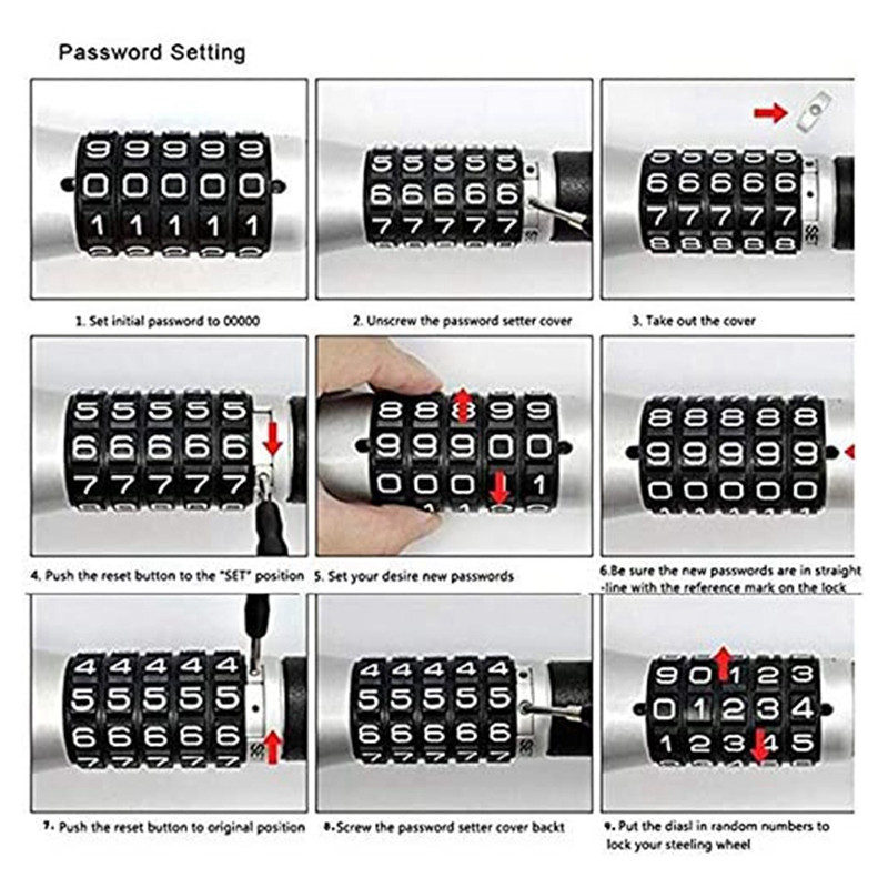 Automobilinis vairas, apsaugantis nuo vagystės, sankabos stabdžių kombinuotas užraktas, ištraukiamas kablio kombinuotas užraktas lengviesiems sunkvežimiams