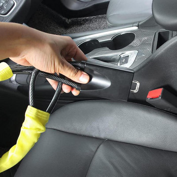 Заключване на волана на автомобила Предпазен колан Заключване против кражба Заключване на телено въже за автоматичен волан с 2 ключа за повечето автомобили Превозни средства SUV