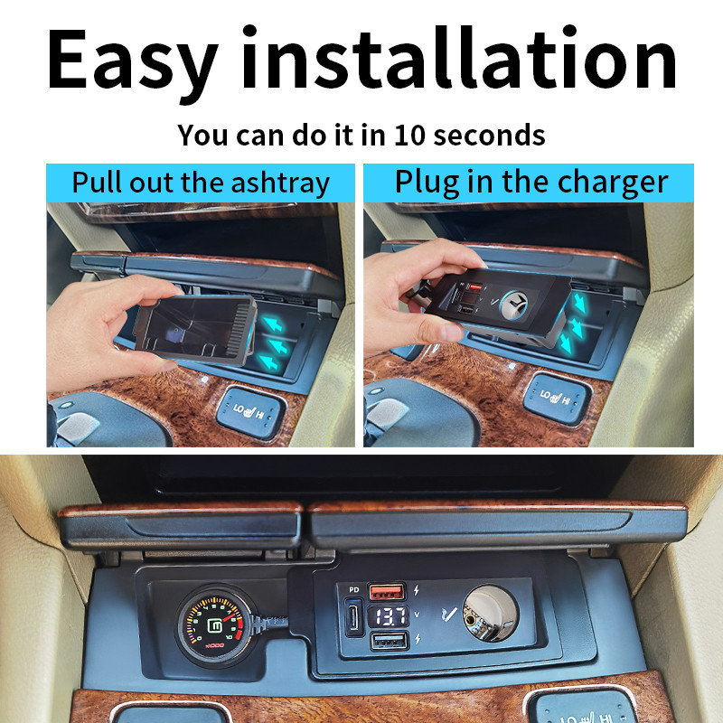 Honda Accord USB automašīnas lādētājam Quick Charge 4.0 QC4.0 QC3.0 SCP 5A PD Type C iPhone Xiaomi mobilajam tālrunim