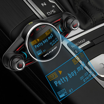 JINSERTA Bluetooth Handsfree Car Kit MP3 Player FM Transmitter Aux Modulator 2.1A USB Charger