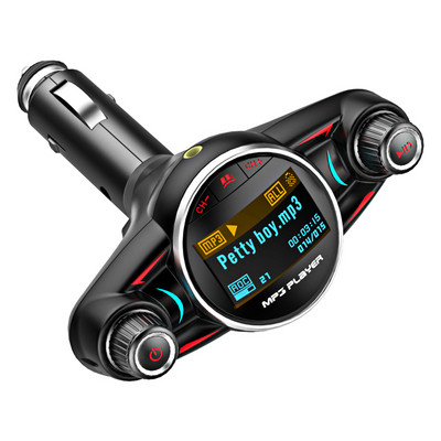 JINSERTA Bluetooth Handsfree Car Kit MP3 Player FM Transmitter Aux Modulator 2.1A USB Charger