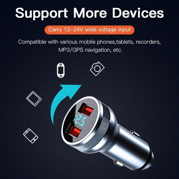 QC3.0 36W двоен USB адаптер за зарядно за кола Бързо зареждане за IPhone 12 12Pro 12Mini Huawei Mate 40 OnePlus 8 Pro