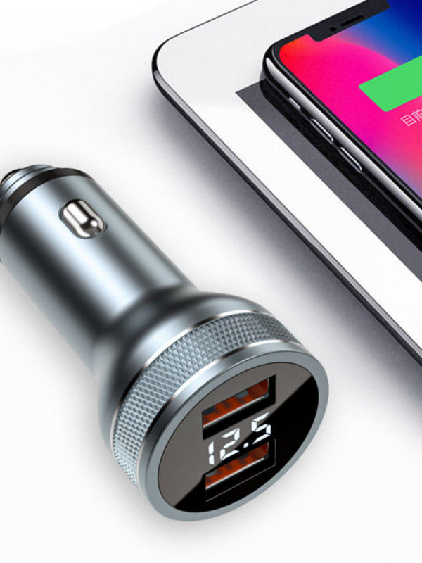 Adaptor pentru încărcător auto QC3.0 dual USB 36W Încărcare rapidă pentru iPhone 12 12Pro 12Mini Huawei Mate 40 OnePlus 8 Pro