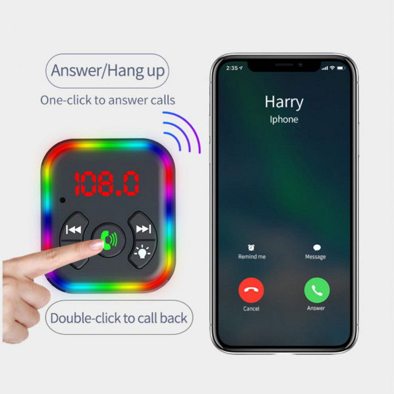 Drapop auto Bluetooth-saatja 5V 3,1A sigaretisüütaja autolaadija käed-vabad kõne MP3-mängija Fm-saatja helivastuvõtja