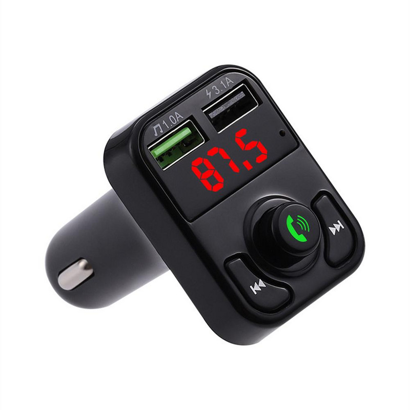 Transmițător FM auto USB dual Cartelă mâini libere Bluetooth Auto Mp3 Player