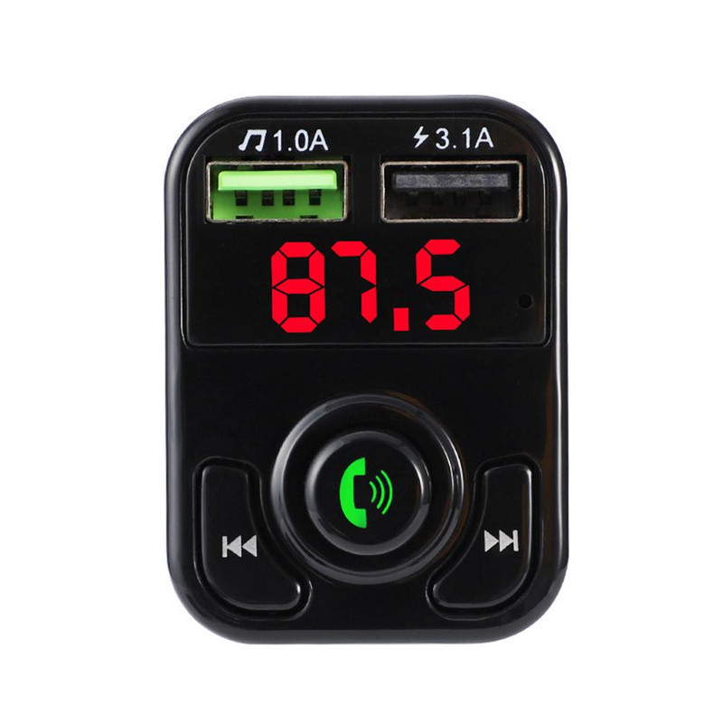 Transmițător FM auto USB dual Cartelă mâini libere Bluetooth Auto Mp3 Player