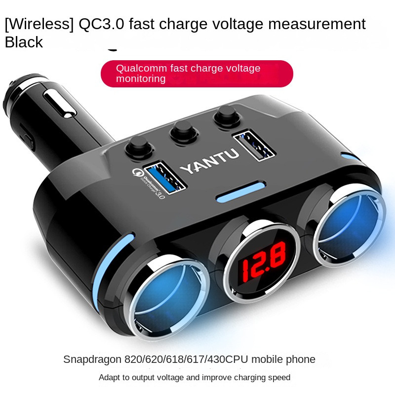 B39 kahe USB kolme pordiga 100 W 3,1 mA juhtmeta autolaadija sigaretisüütaja auto DVR GPS MP3 jaoks