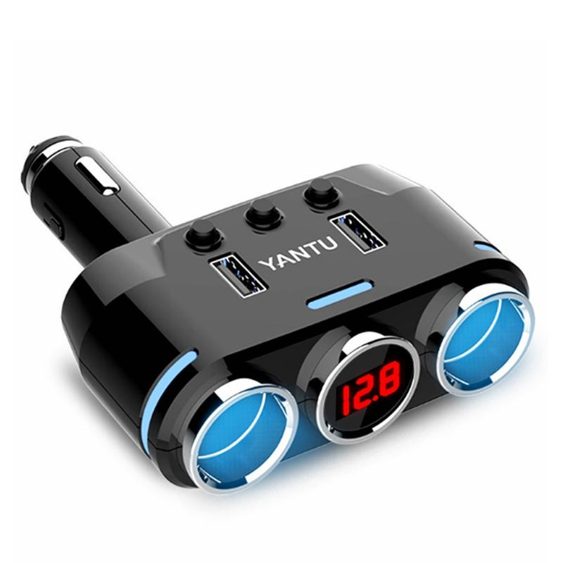 B39 kahe USB kolme pordiga 100 W 3,1 mA juhtmeta autolaadija sigaretisüütaja auto DVR GPS MP3 jaoks