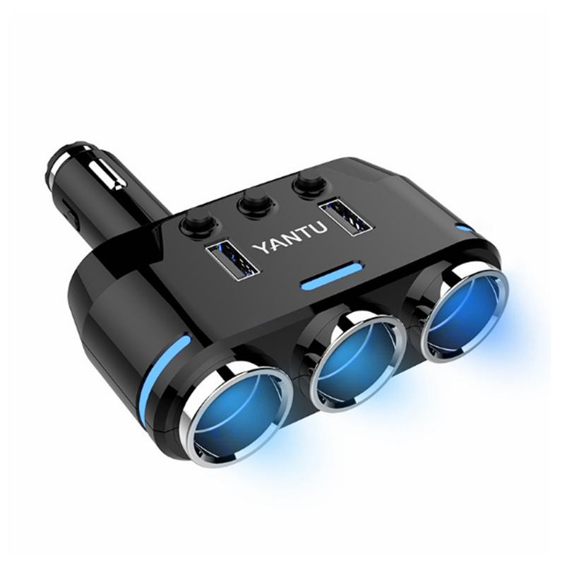 B39 kahe USB kolme pordiga 100 W 3,1 mA juhtmeta autolaadija sigaretisüütaja auto DVR GPS MP3 jaoks