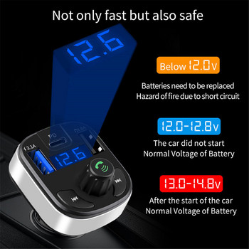 KEBIDU Quick Charge 4.2A Φορτιστής αυτοκινήτου για τηλέφωνο FM Πομπός Bluetooth Car Kit Αναπαραγωγή ήχου MP3 Fast Dual USB Car Car Charger