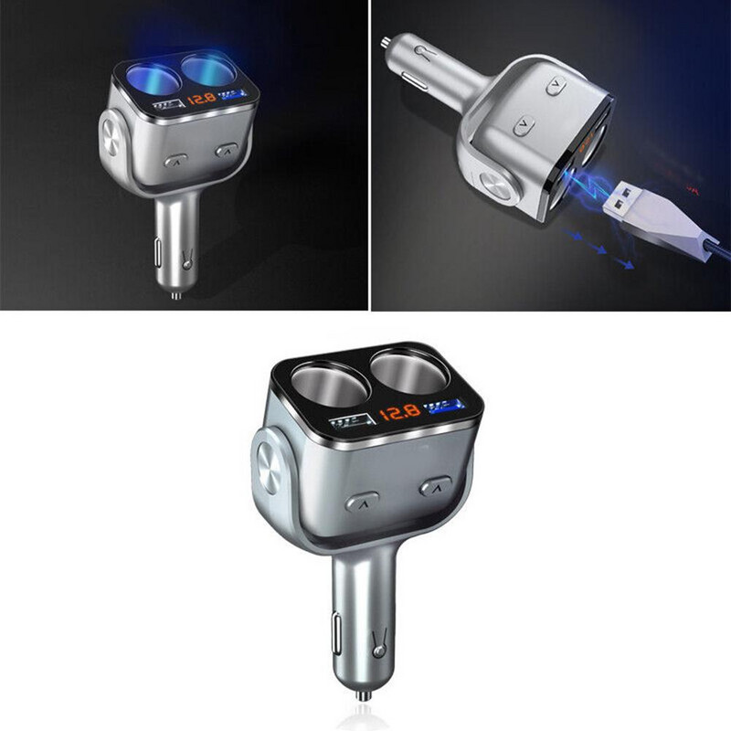 Încărcător pentru mașină, dublu, pentru brichetă, Splitter, dublu, port de încărcare, Adaptor, mușcă de conversie multifuncțională