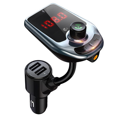 JaJaBor FM saatja AUX helivastuvõtja TF Card U Disk Play Dual USB autolaadija handsfree Bluetooth-ühilduv 5.0 autokomplekt