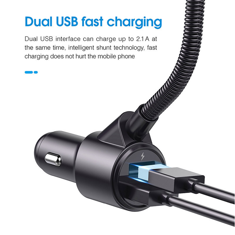 JaJaBor FM saatja AUX helivastuvõtja TF Card U Disk Play Dual USB autolaadija handsfree Bluetooth-ühilduv 5.0 autokomplekt