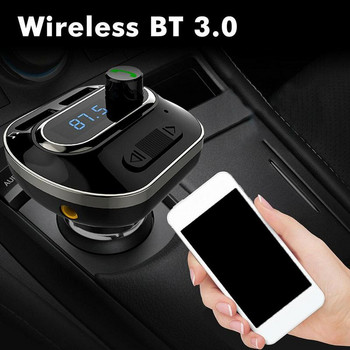 FM трансмитер Aux модулатор Bluetooth хендсфри комплект за кола аудио аудио MP3 плейър двойно USB зарядно за кола с 3.1A бързо зареждане