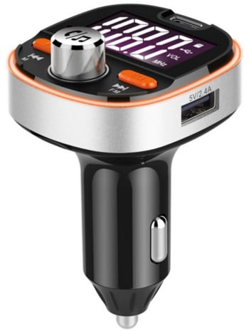 Αυτοκίνητο Bluetooth MP3 Player Πομπός FM με πολύχρωμο φως ατμόσφαιρας Υποστήριξη υπογούφερ γρήγορης φόρτισης QC 3.0 DSP TF Κάρτα USB